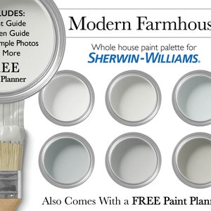 Moderne Bauernhaus-Farbpalette | Sherwin-Williams Whole House Neutral Innenfarben Farben