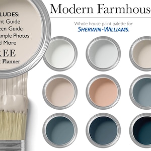 Modern Farmhouse Paint Palette | Sherwin-Williams Whole House Neutral Interior Paint Colors