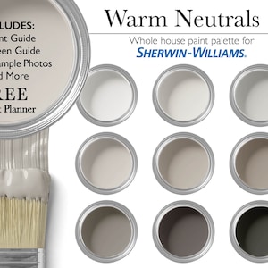 Warm Neutral Paint Palette | Sherwin-Williams Whole House Interior Paint Colors