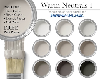 Warm Neutral Paint Palette | Sherwin-Williams Whole House Interior Paint Colors