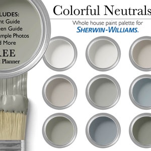 Colorful Neutrals Paint Palette | Sherwin-Williams Whole House Interior Paint Colors