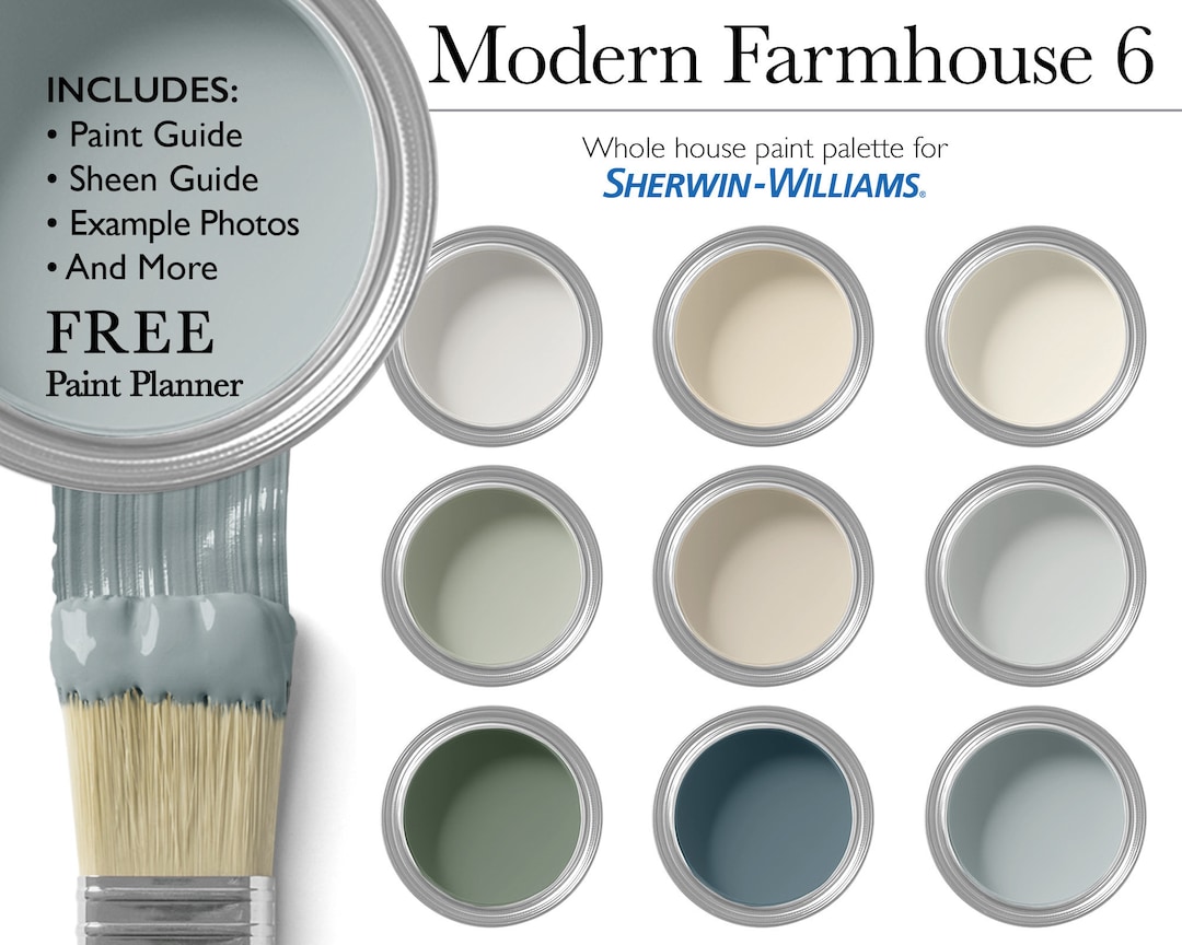 Modern Farmhouse Paint Palette | Sherwin-williams Whole House Interior ...