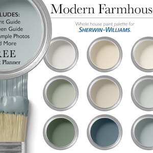 Modern Farmhouse Paint Palette | Sherwin-Williams Whole House Interior Paint Colors
