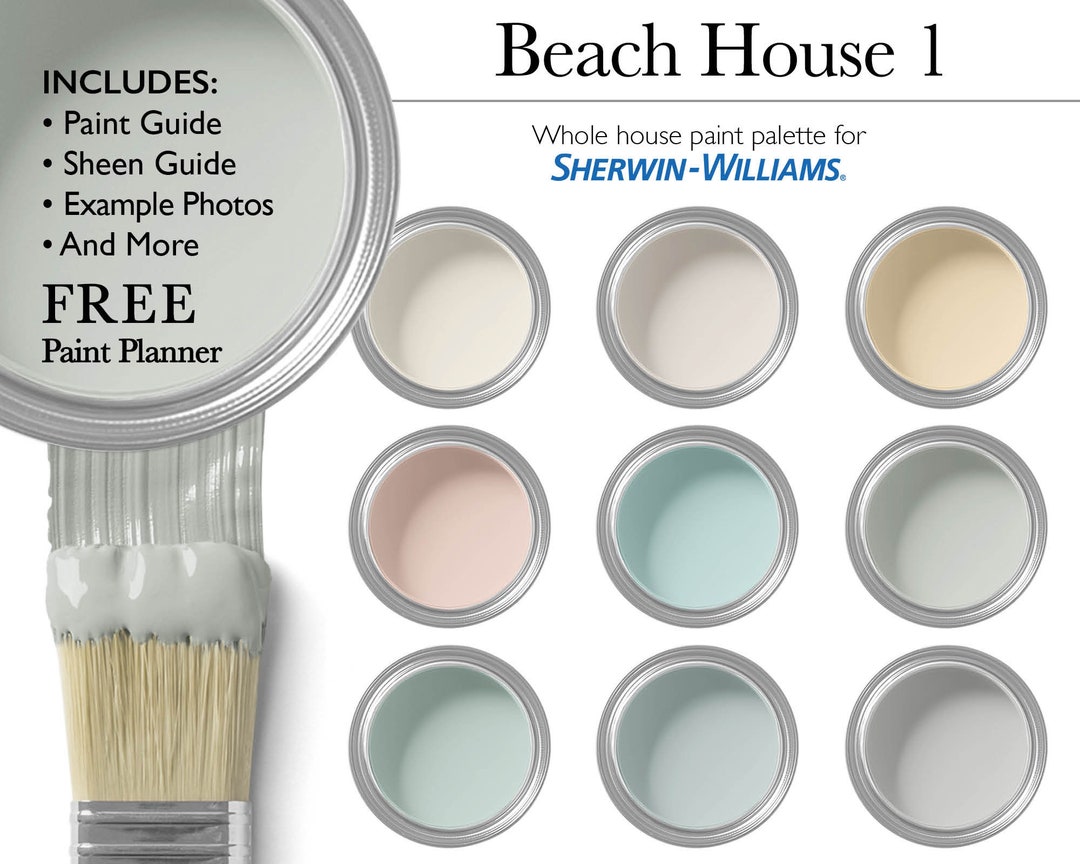 Beach House Paint Palette | Sherwin-williams Whole House Interior Paint ...