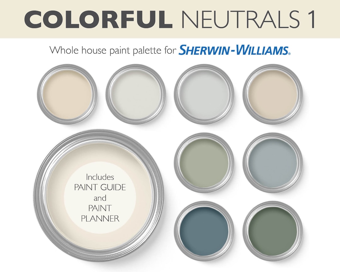 Colorful Neutrals Paint Palette | Sherwin-williams Whole House Interior ...