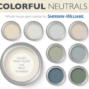 Colorful Neutrals Paint Palette | Sherwin-Williams Whole House Interior Paint Colors