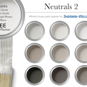 Neutral Paint Palette | Sherwin-Williams Whole House Interior Paint Colors
