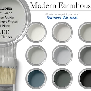 Modern Farmhouse Paint Palette | Sherwin-Williams Whole House Neutral Interior Paint Colors