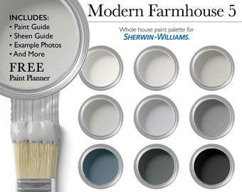 Modern boerderijverfpalet | Sherwin-Williams Whole House neutrale verfkleuren voor het interieur