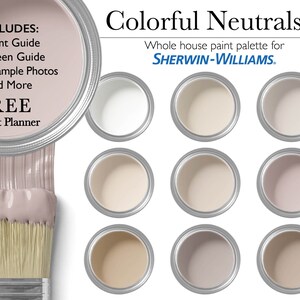 Colorful Neutrals Paint Palette | Sherwin-Williams Whole House Interior Paint Colors