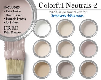 Colorful Neutrals Paint Palette | Sherwin-Williams Whole House Interior Paint Colors