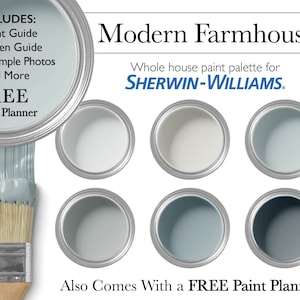Moderne Bauernhaus Farbpalette | Sherwin-Williams Whole House Neutrale Innenfarben