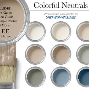Colorful Neutrals Paint Palette | Sherwin-Williams Whole House Interior Paint Colors