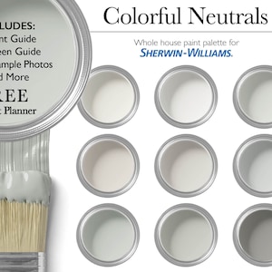 Colorful Neutrals Paint Palette | Sherwin-Williams Whole House Interior Paint Colors