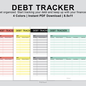 Debt Tracker - Etsy