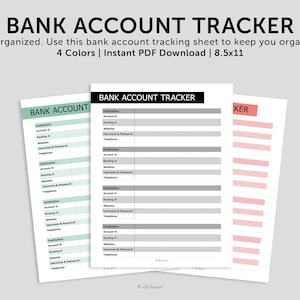Tracker delle informazioni sul conto bancario