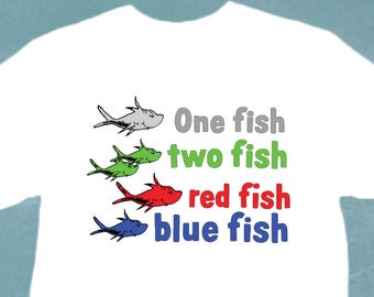 Dr. Seuss Shirt: One Fish Two Fish Tee, Teacher Read Across America