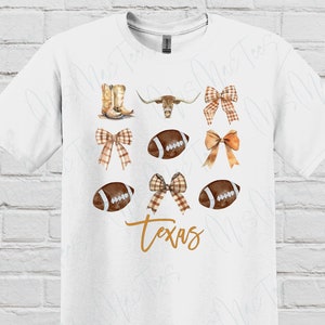Cute Texas Longhorns Football Tee Shirt or Sweatshirt for Girls and Ladies