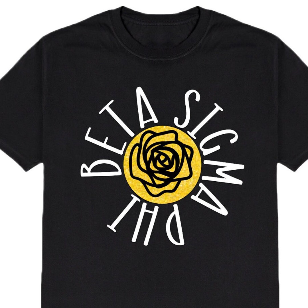 Beta Sigma Phi Circle Rose Sorority Tee / Choose Tee or Hoodie / Ladies ...