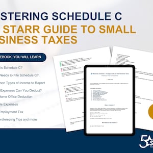 Schedule C Tax Guide for Small Business & 1099 Income – Printable PDF Workbook