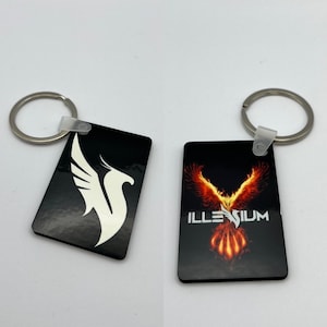 Illenium Key Chain Doble cara estampado illenial brasas cenizas fénix