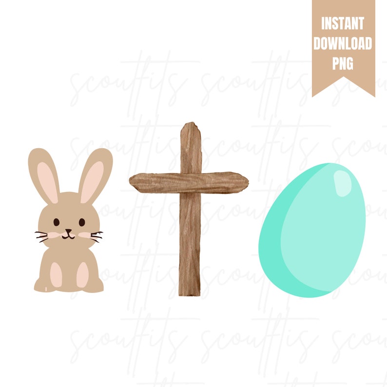 Easter Rabbit Cross Boys Easter Rabbit Cross Egg Trio PNG - Easter PNG File - Heat Transfer ...