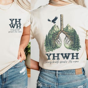 YHWH Lungs Christian Shirt, Every Breath Speak His Name T-Shirt, Hebrew Shirt, Name of God Tee, Faith Apparel Shirt, Religious Christian Tee