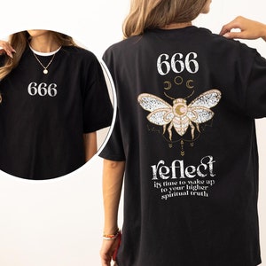 666 Reflect Shirt, Its Time To Wake Up To Your Higher Spiritual Truth T-Shirt, Angel Number Shirt, Number Meaning Shirt, Celestial T-Shirt