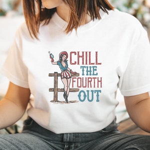Chill The Fourth Out Shirt, 4th Of July Shirt, Retro Independence Day Shirt, Chill the Fourth Out Funny Fourth Of July Shirt, Retro USA Tee