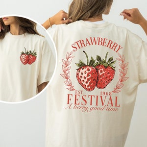 Erdbeere Festival 1968 Shirt, Beere gute Zeiten T-Shirt, Erdbeer-Liebhaber-Shirt, Retro Erdbeere T-Shirt, trendiges Erdbeere T-Shirt