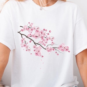 Pink Cherry Blossom Shirt, Sakura Shirt, Cherry Japanese Shirt, Japan T-Shirt, Flower Shirt, Gift For Japan Lover, Cherry Tree Spring Shirt