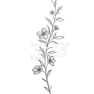 Flower Vine Tattoo Artwork