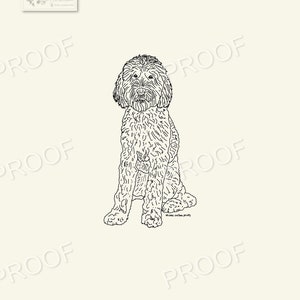 Doodle Pup Portrait Art Print *digital download*