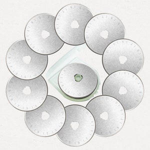 10pk 45mm Rotary Blades for OLFA / Fiskars / True Cut brand cutters - US SELLER