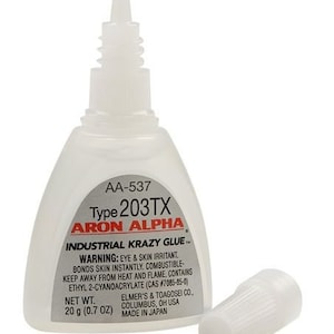 5 PACK of Aron Alpha 203TX Industrial Strength Cyanoacrylate Adhesive for Crafting and Magnets (5 x 20g bottles) made in JAPAN