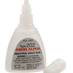 Aron Alpha 202 Industrial Cyanoacrylate Adhesive for Crafting and Magnets - .7oz bottle - made in JAPAN