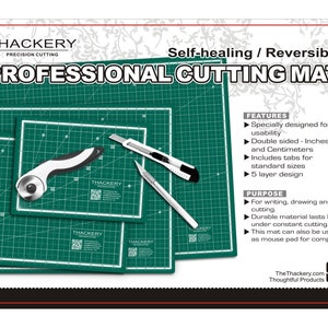 Size A1 - 24" x 36" Self-Healing CUTTING MAT - Reversible Inches and Centimeters - thoughtful design - 5 layer mat, finest available image 3