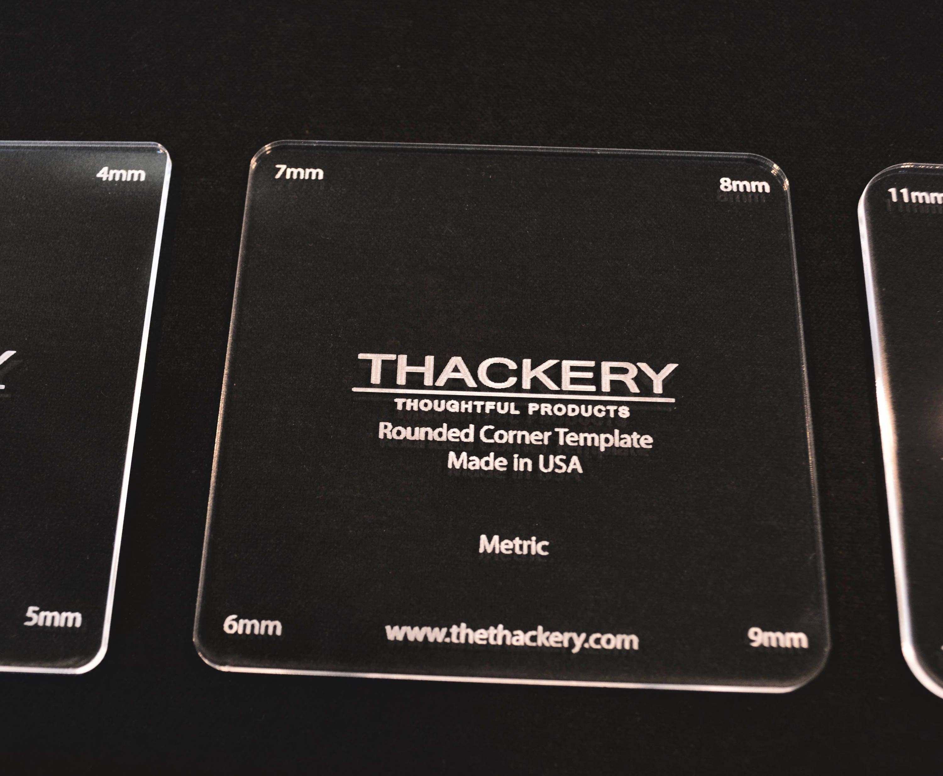 Thackery Rounded Corner Template - METRIC- Complete Set of 5 Templates ...