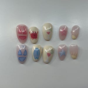 Beachy Babe Press On Nails