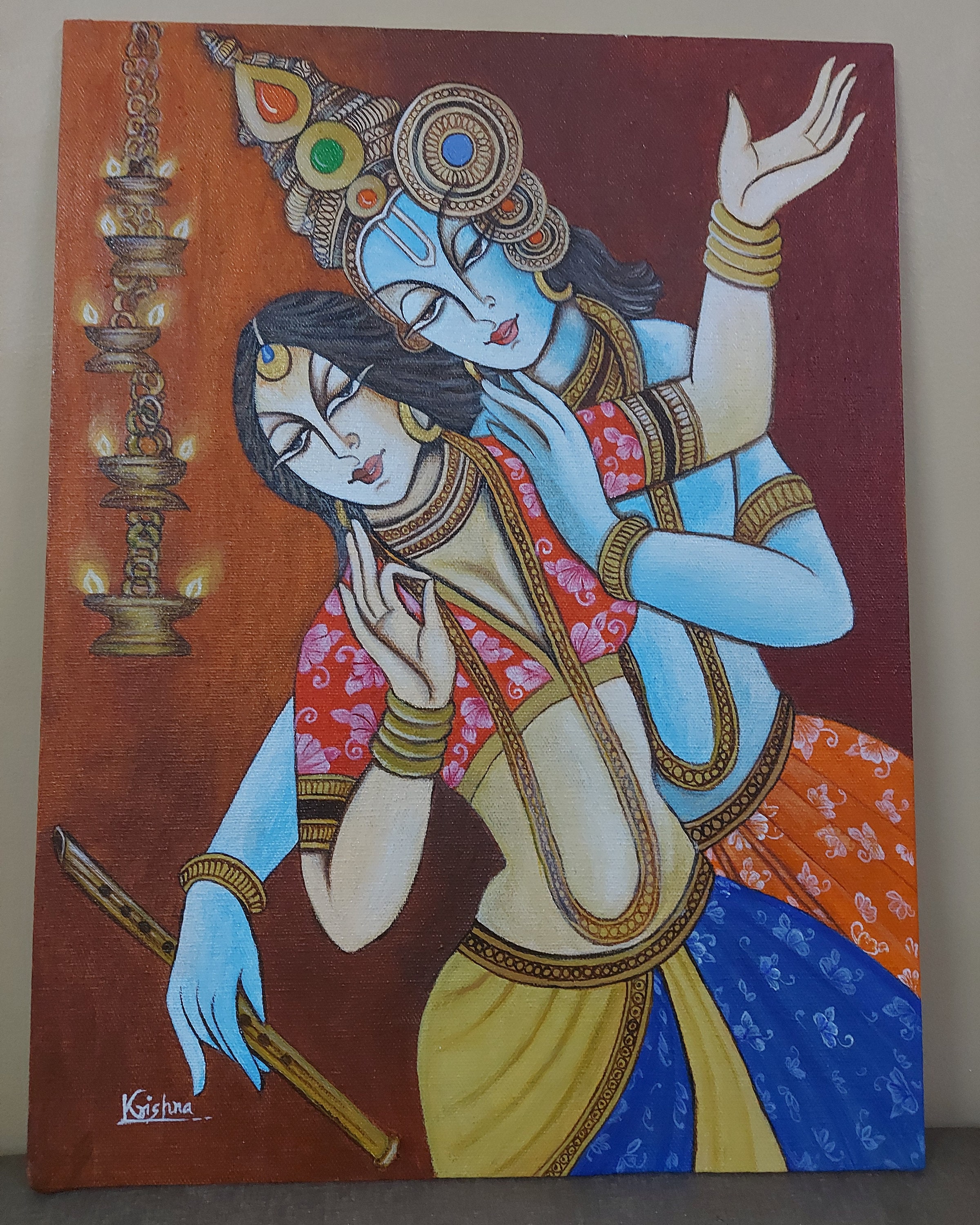 Glass Paintings Of Radha Krishna Outline