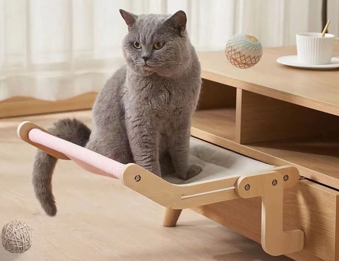 Cat window perch Cat hammock Cat perch bed Wood cat bed Etsy 日本