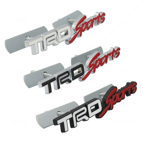 "Boosted" Metal Grille Emblem - Polished Red Letters, 147x20mm Trunk Badge Decal