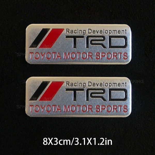 TRD Pro Sports Aluminum Metal Emblem Badge stickers decal Toyota 4runner Tacoma RAV4 Sequoia Tundra Highlander Laptop