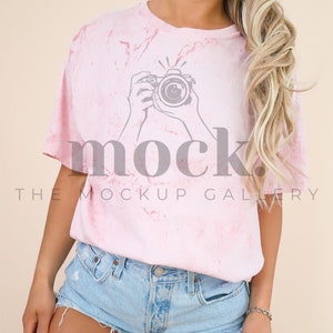 Comfort Colors Mockups-Tshirt Mockup, Fall T-Shirt Mockup, C1745, Color Blast Shirt, Clay 1745, Modeled Mockup, 1745 Clay