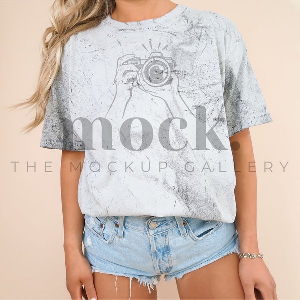 Comfort Colors Mockups-Tshirt Mockup, Fall T-Shirt Mockup, C1745, Color Blast Shirt, Smoke 1745, Modeled Mockup, 1745 Smoke