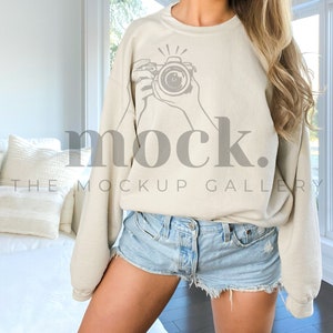 Gildan 18000 Sand Mockup | Sand Mock Up | Gildan Sweatshirt Mockup | Sweatshirt Model Mockup | Gildan Mock | 18000 Mockup | Sand