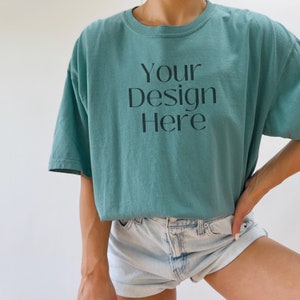 1717 Mockup, C1717 Comfort Colors Mockup, C1717 Mockup, 1717 Mockups, C1717 Mock Comfort Color Mock Ups, Comfort Colors Mockups, Emerald