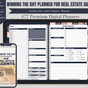 Digital Planner Luxury Version| Goal Planner for Realtors| Real Estate Agents Daily Planner| Goodnotes Planner