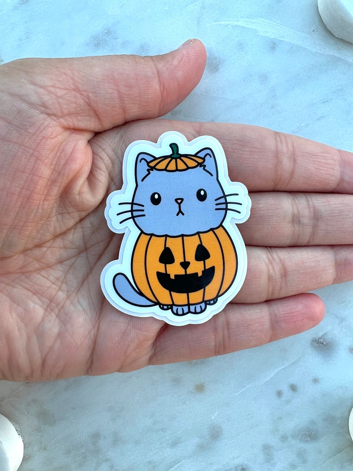 2inch Halloween Cat Stickers Water Resistant Stickers Easy Etsy