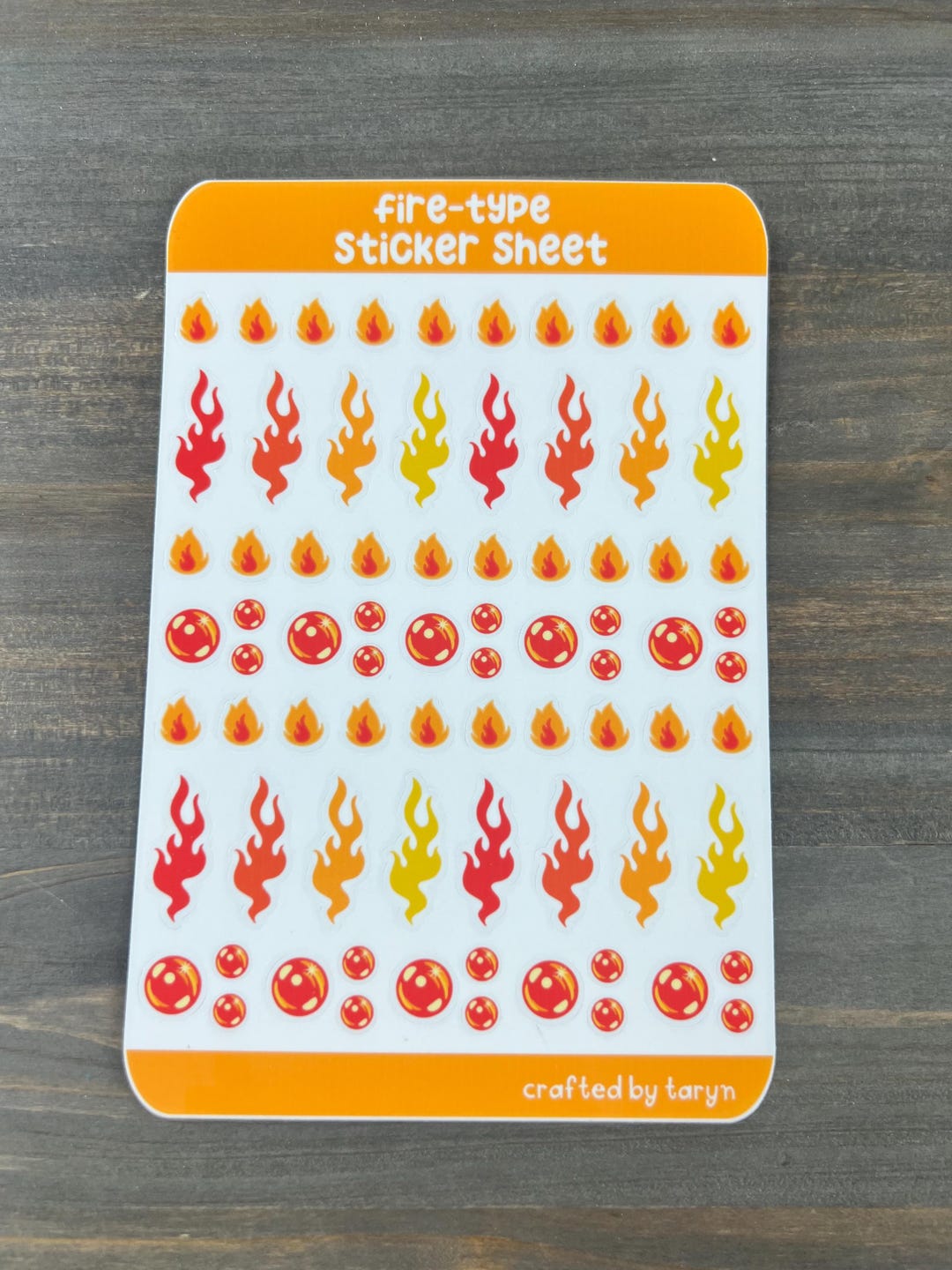 Fire-type CLEAR Sticker Sheet, DIY Decals for Toploaders, Scrapbooking ...